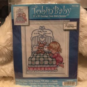New Tobin Baby needlepoint kit 11X14” cute